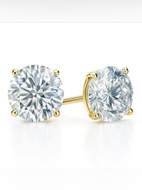 2 Carat Diamond Studs - Martini Setting